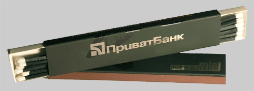 Спички с логотипом спички рекламные артикул 1.14 Приватбанк