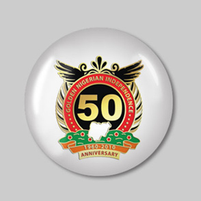 Полиграфический значок с логотипом, 56 мм, Nigerian, город Днепропетровск