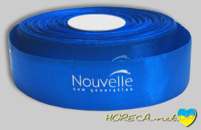 Изготовление фирменных атласных лент для производителя косметических средств Nouvelle