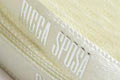 Брендированная лента с печатью логотипа нанесенным вспененой краской для компании Ricca Sposa, цвет ленты - номер ленты 003, цвет краски - серебро, ширина ленты - 10 мм, город Чернигов.
