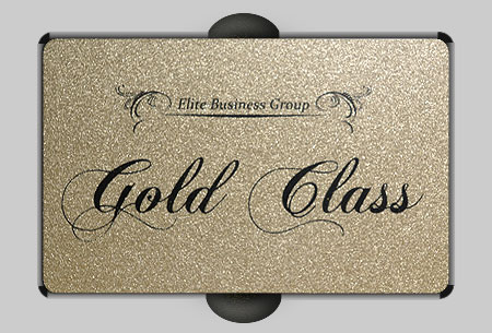 Пластиковая карта клиента голд класса, Elite business group, город Днепропетровск