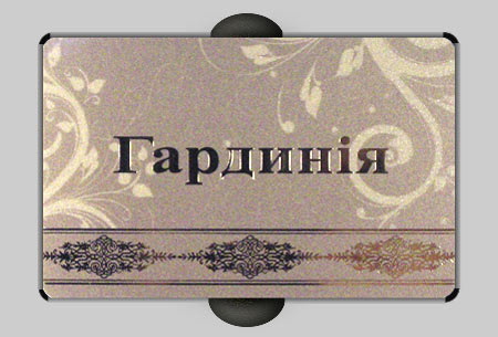 Пластиковая карта визитка, магазин Гардиния, город Винница, город Киев Пластиковая карта визитка, магазин Гардиния, город Винница, город Киев