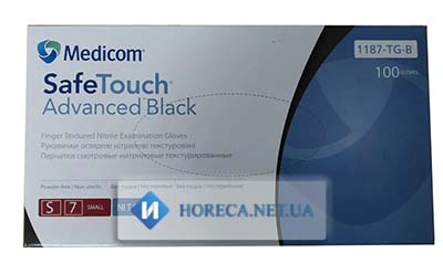 Перчатки смотровые нитриловые SafeTouch Advanced Black